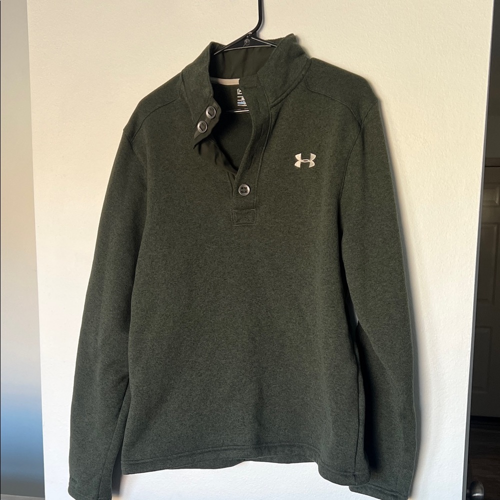 Under Armour Olive Green Button-Up Sweater